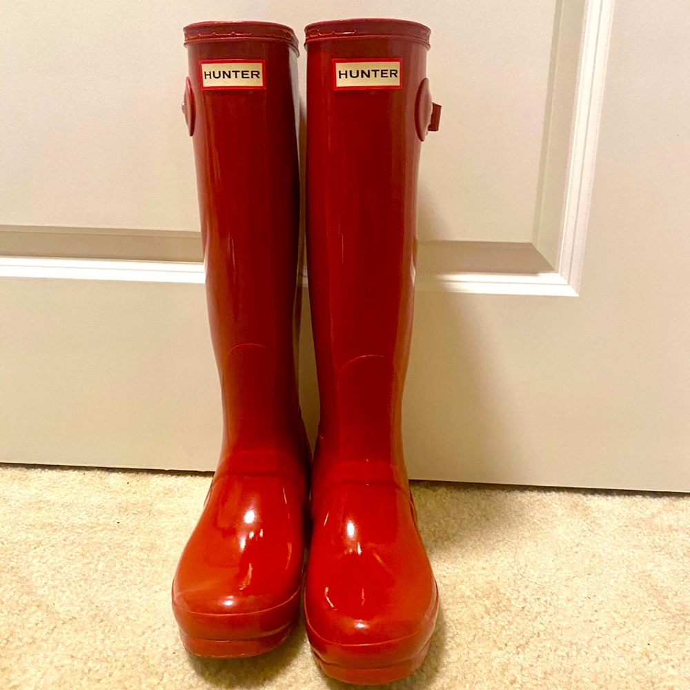 Red Hunter boots